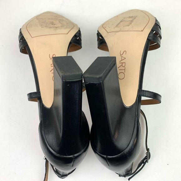 FRANCO SARTO Saira Leather Perforated T-Strap Pump - Picture 13 of 14